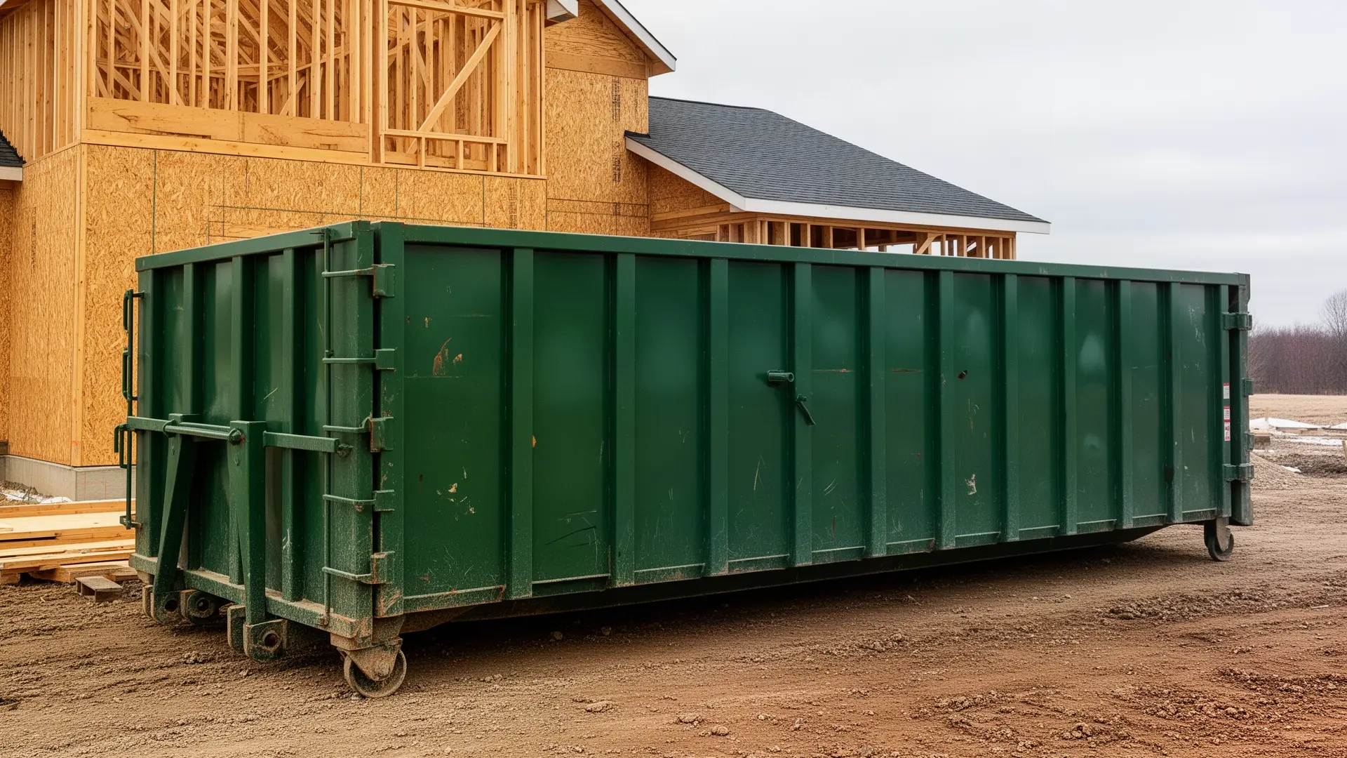 Roll-off dumpster from Compton & Sons Dumpster Rental in Bridgeport, CT